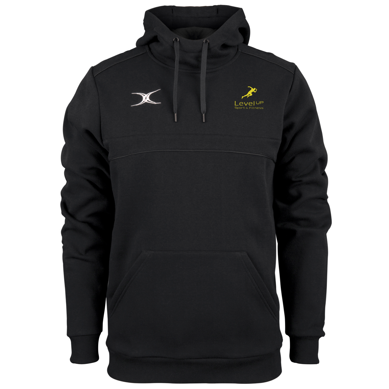 gilbert-rugby-levelup-photon-felpa-con-cappuccio-senior-nero image 1