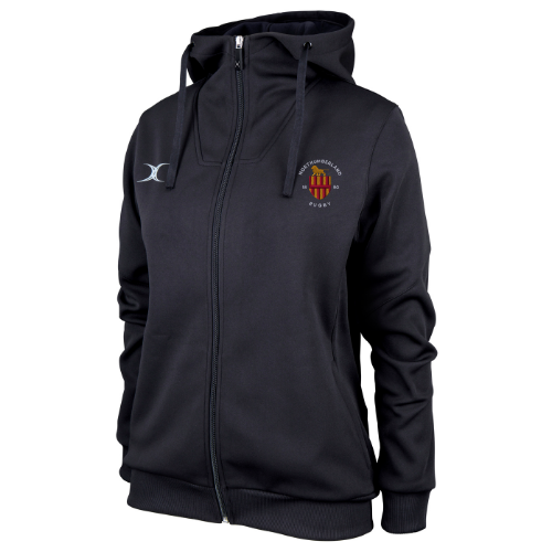 gilbert-rugby-northumberland-rfu-pro-hoodie-felpa-rugby-donna-nera image 1