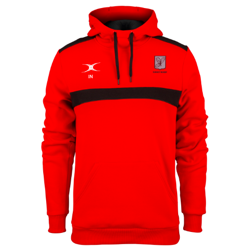 gilbert-rugby-photon-felpa-con-cappuccio-uomo-surrey-rugby-rosso-nero image 1