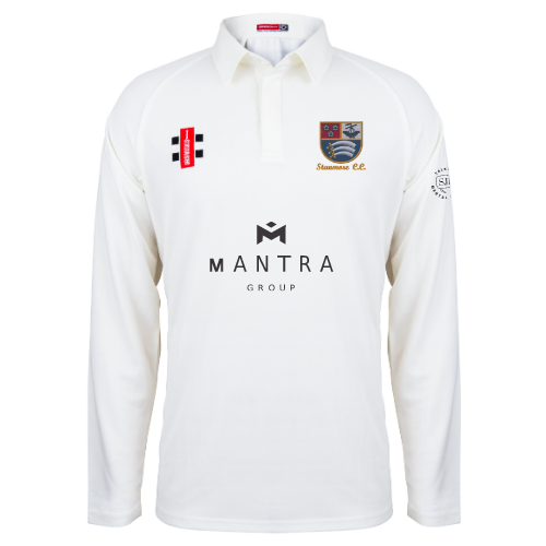 gray-nicolls-matrix-v2-l-s-shirt-stanmore-cc-child-ivory-maglia-match-junior image 1