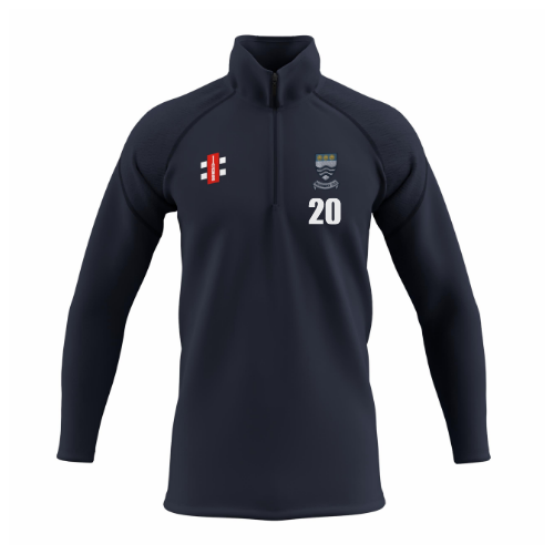 gray-nicolls-sunbury-cc-gts-1-4-zip-fleece-senior-pile-cricket-blu-navy image 1