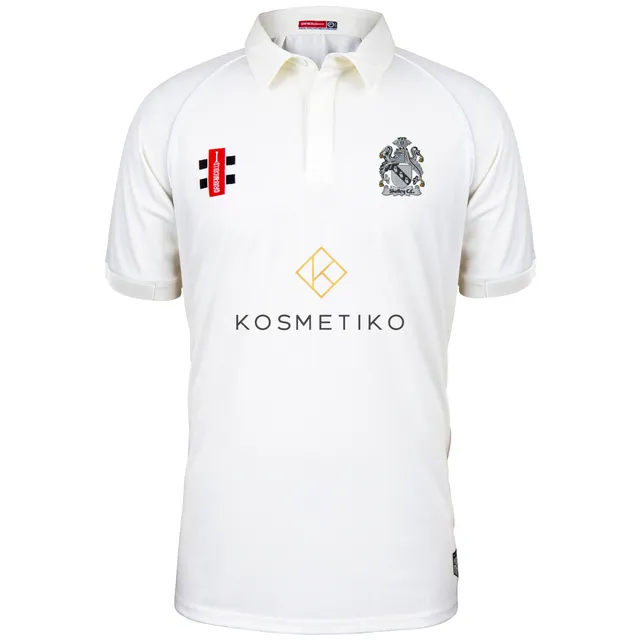 gray-nicolls-matrix-v2-maglia-cricket-manica-corta-junior-avorio-shelley-cricket image 1