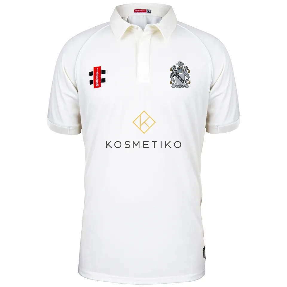 gray-nicolls-matrix-v2-maglia-cricket-manica-corta-junior-avorio-shelley-cricket image 1