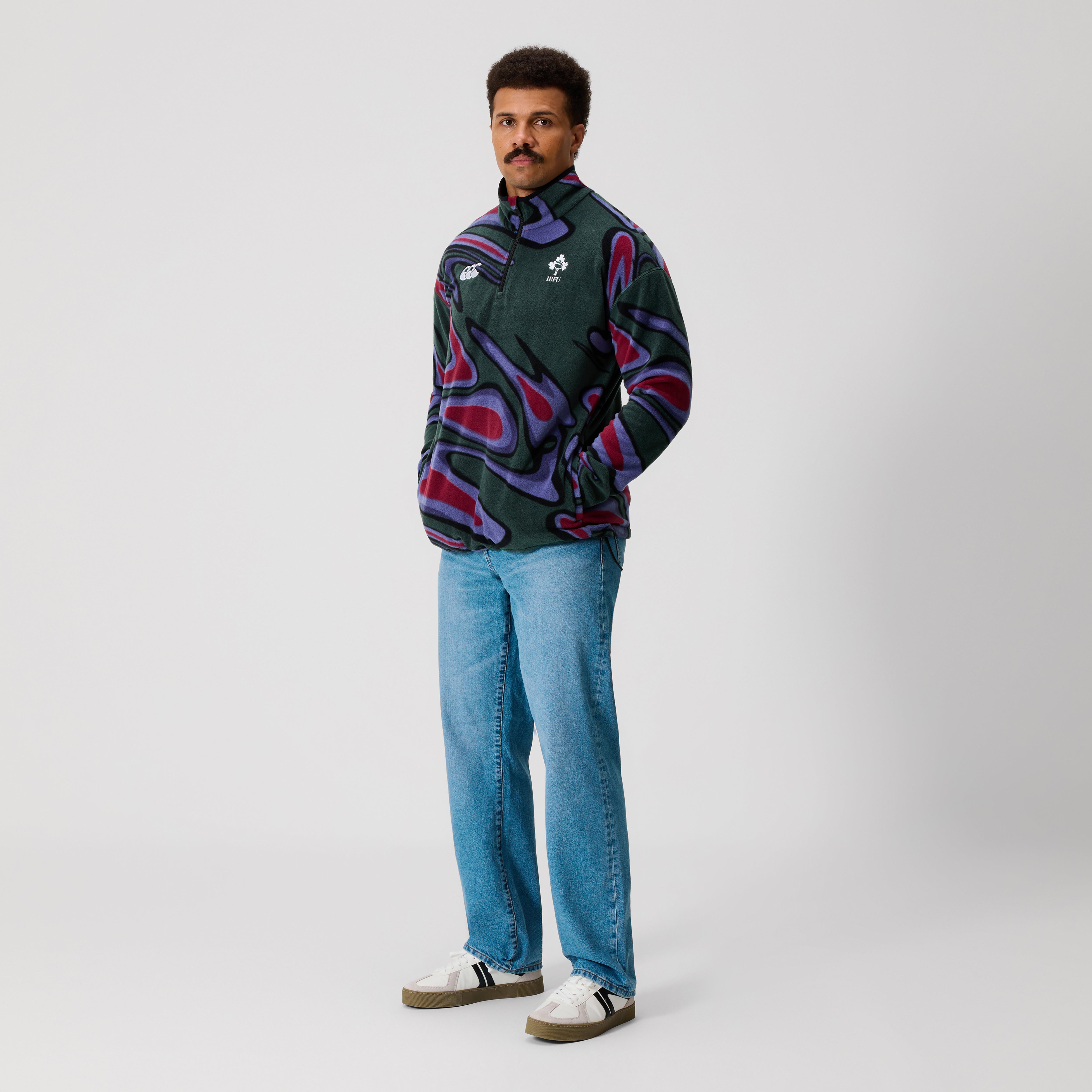 canterbury-ireland-retro-fleece-adulto-unisex-midlayer-verde-viola image 3