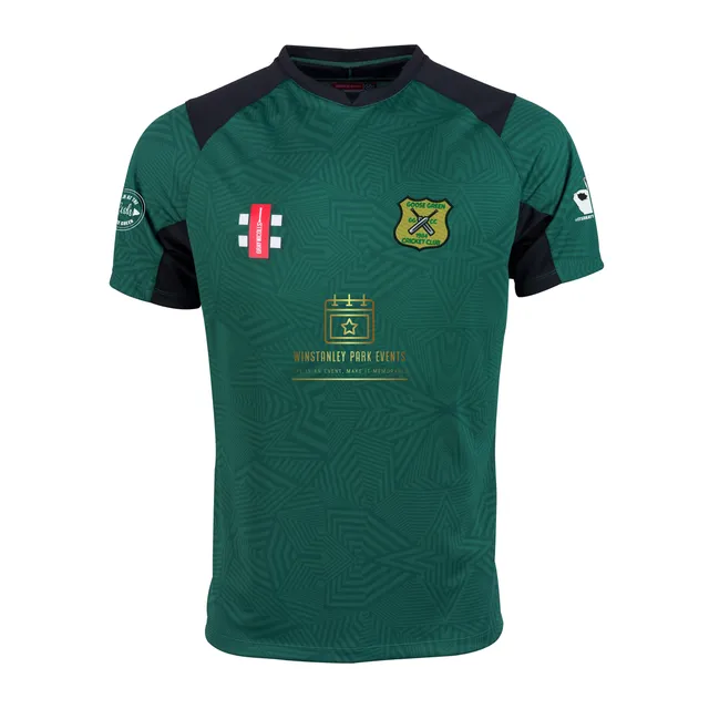 gray-nicolls-pro-t20-maglia-match-s-s-goose-green-verde-nera image 1