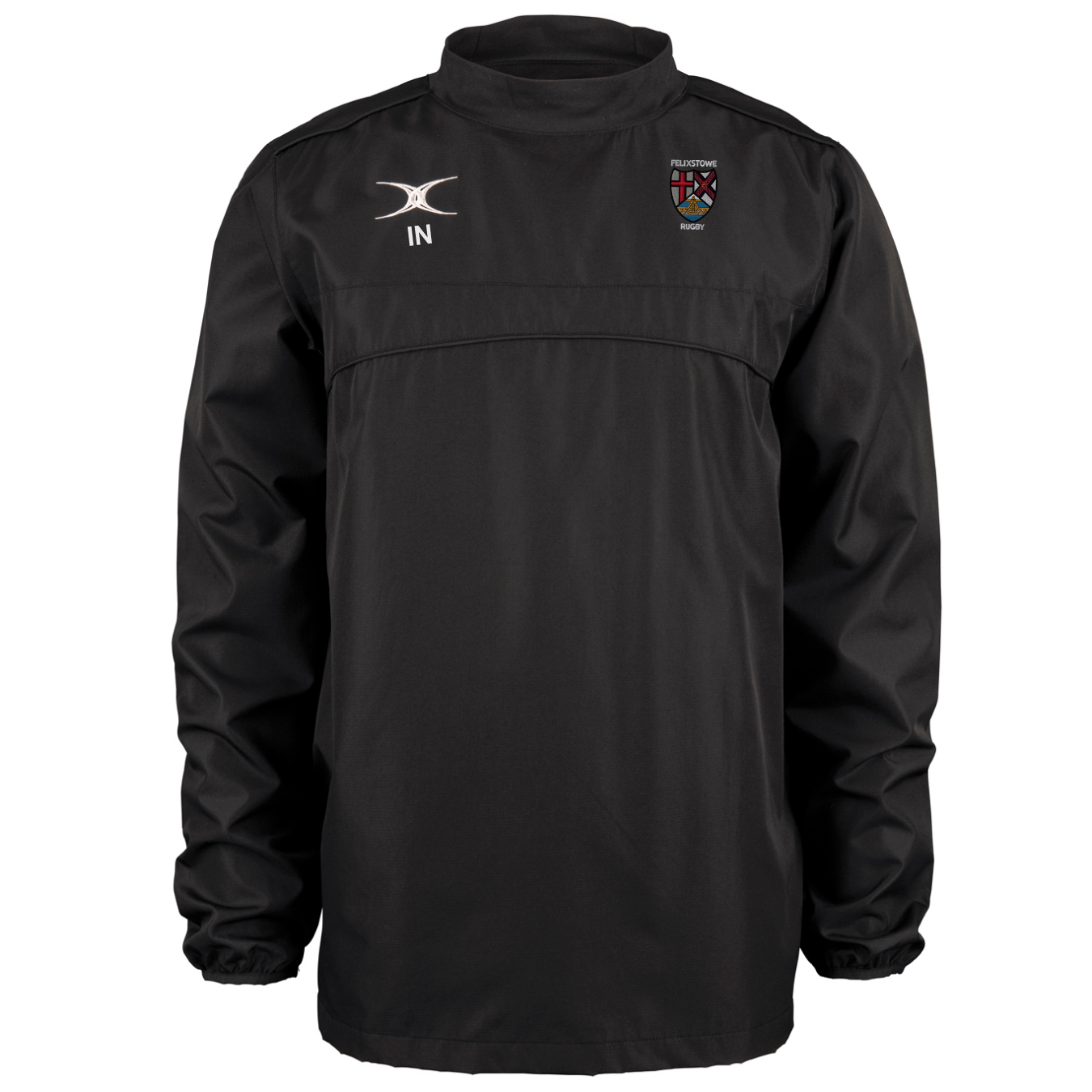 gilbert-rugby-felixstowe-rfc-photon-giacca-warm-up-junior-nero image 1