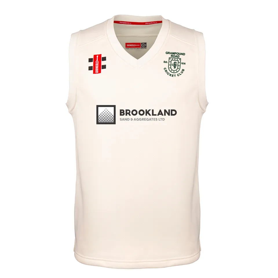gray-nicolls-grampound-road-cc-bambino-pro-performance-match-slipover-avorio-con image 1