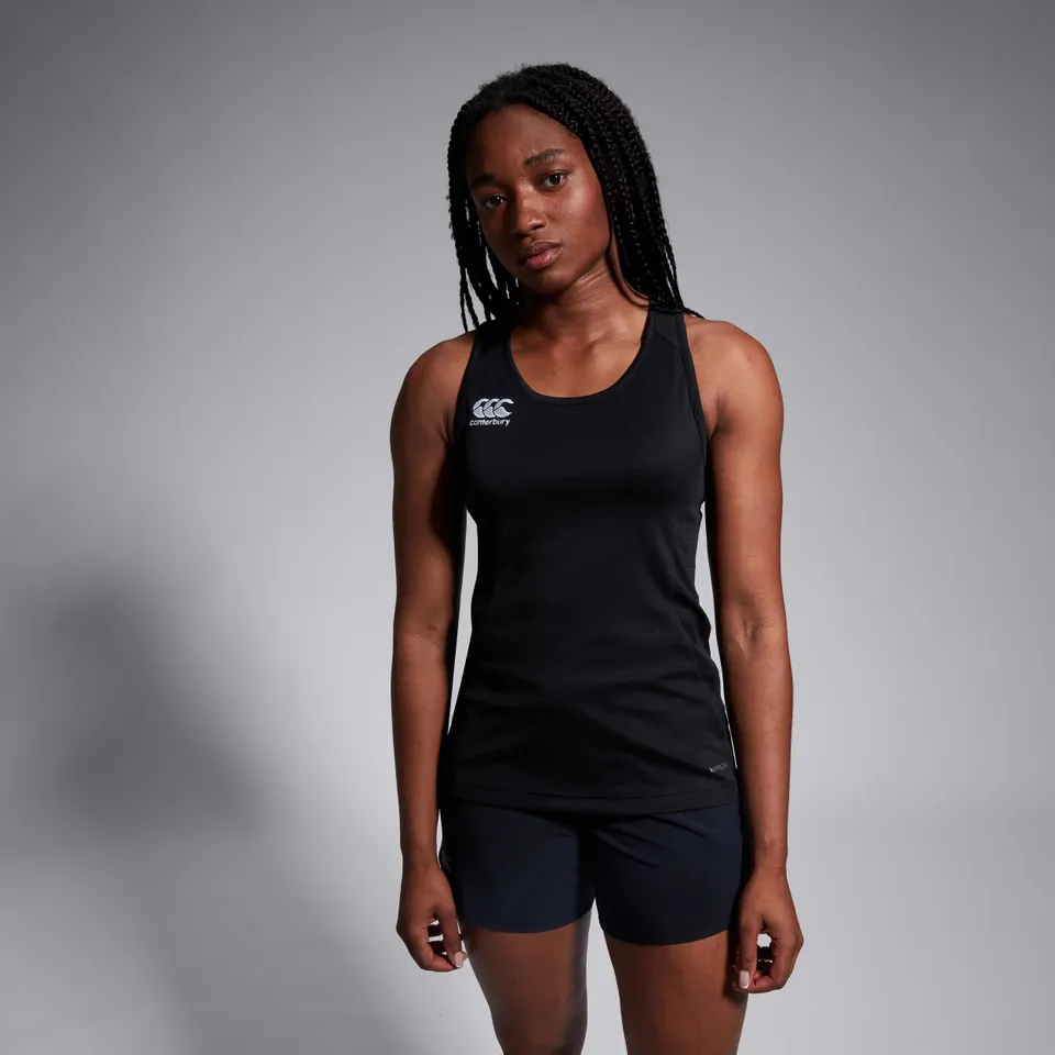 canterbury-club-dry-singlet-racerback-donna-canotta-nera image 1