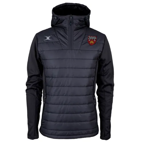 gilbert-rugby-skipton-rfc-adult-black-pro-active-quarter-zip-jacket image 1