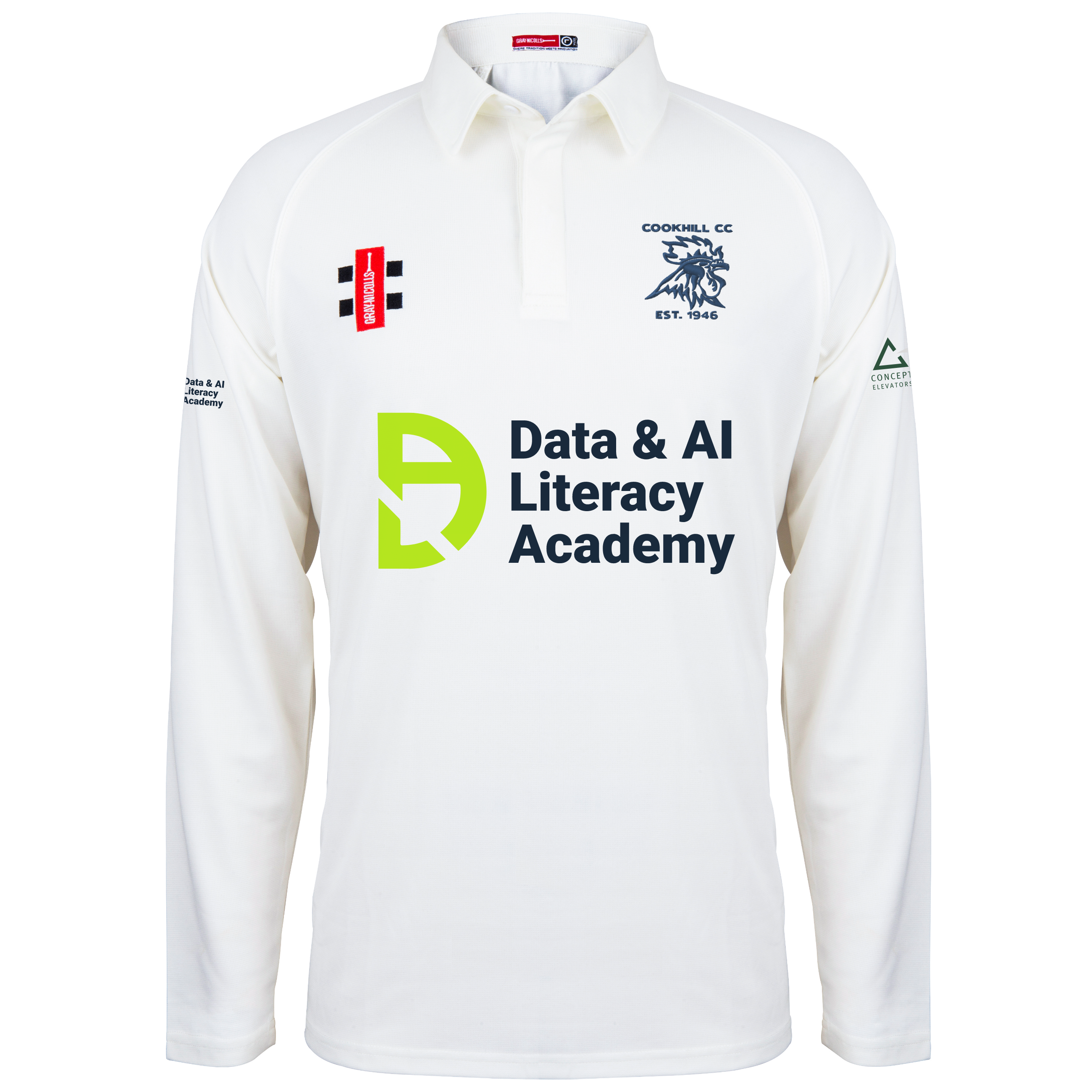 gray-nicolls-matrix-v2-maglia-cricket-manica-lunga-junior-cookhill-c-c-avorio image 1
