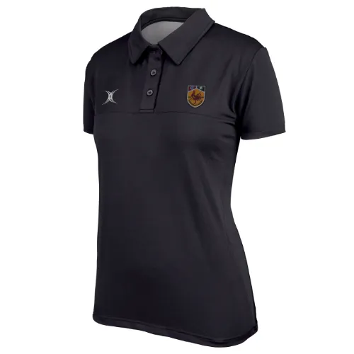 gilbert-rugby-harrogate-rufc-donna-pro-polo-nera image 1
