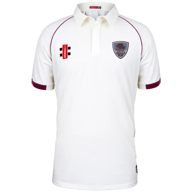 gray-nicolls-hounslow-whitton-cc-matrix-v2-maglia-cricket-junior-avorio-bordeaux image 1
