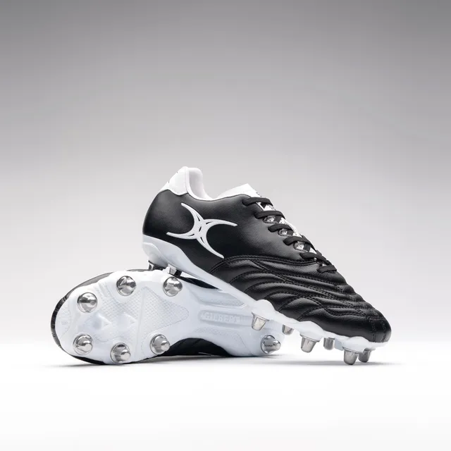 gilbert-rugby-sidestep-icon-8s-scarpe-rugby-senior-nero-bianco image 1