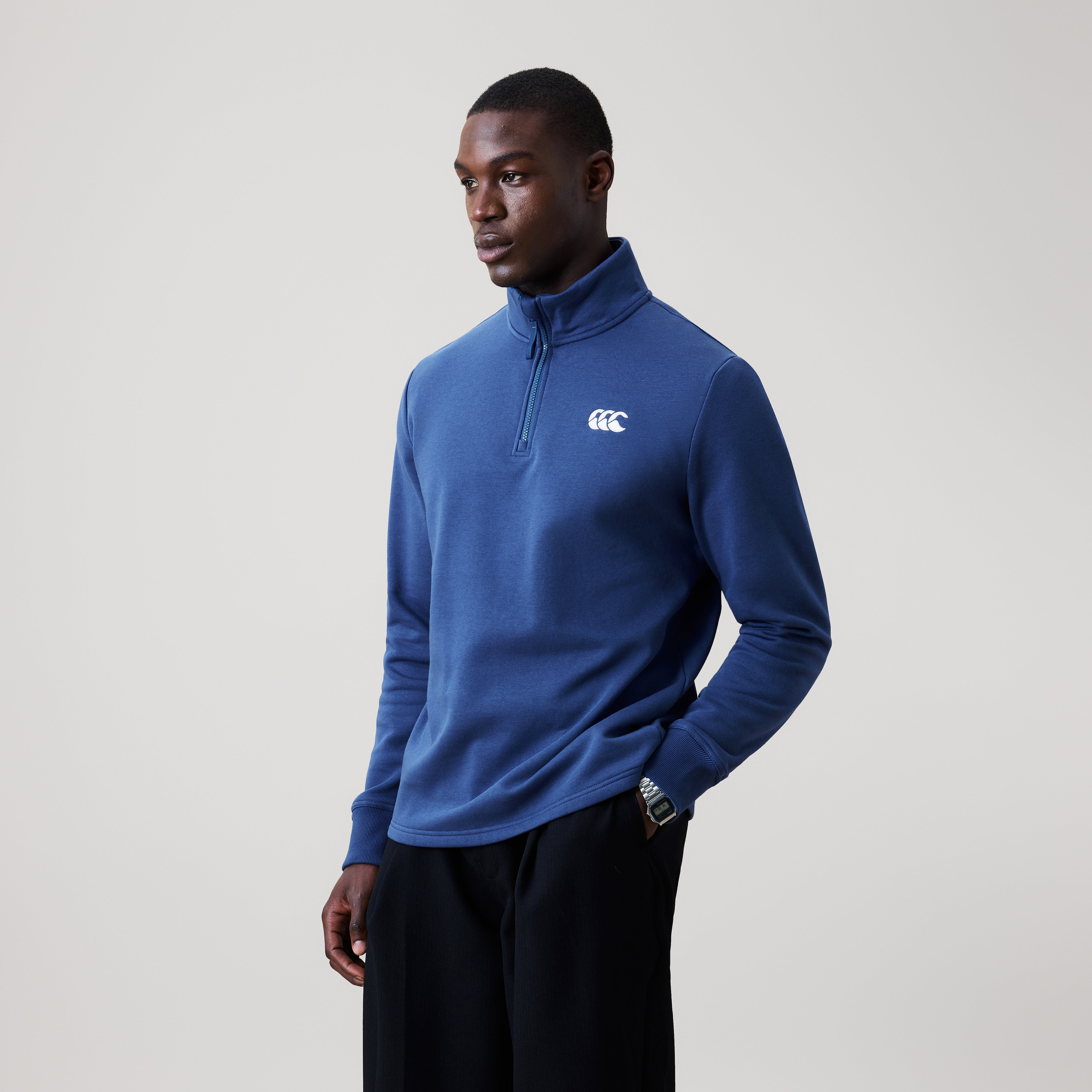 canterbury-open-hem-felpa-1-4-zip-uomo-blu image 4