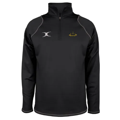 gilbert-rugby-crowthorne-rfc-quest-pile-1-4-zip-uomo-nero-adulto image 1