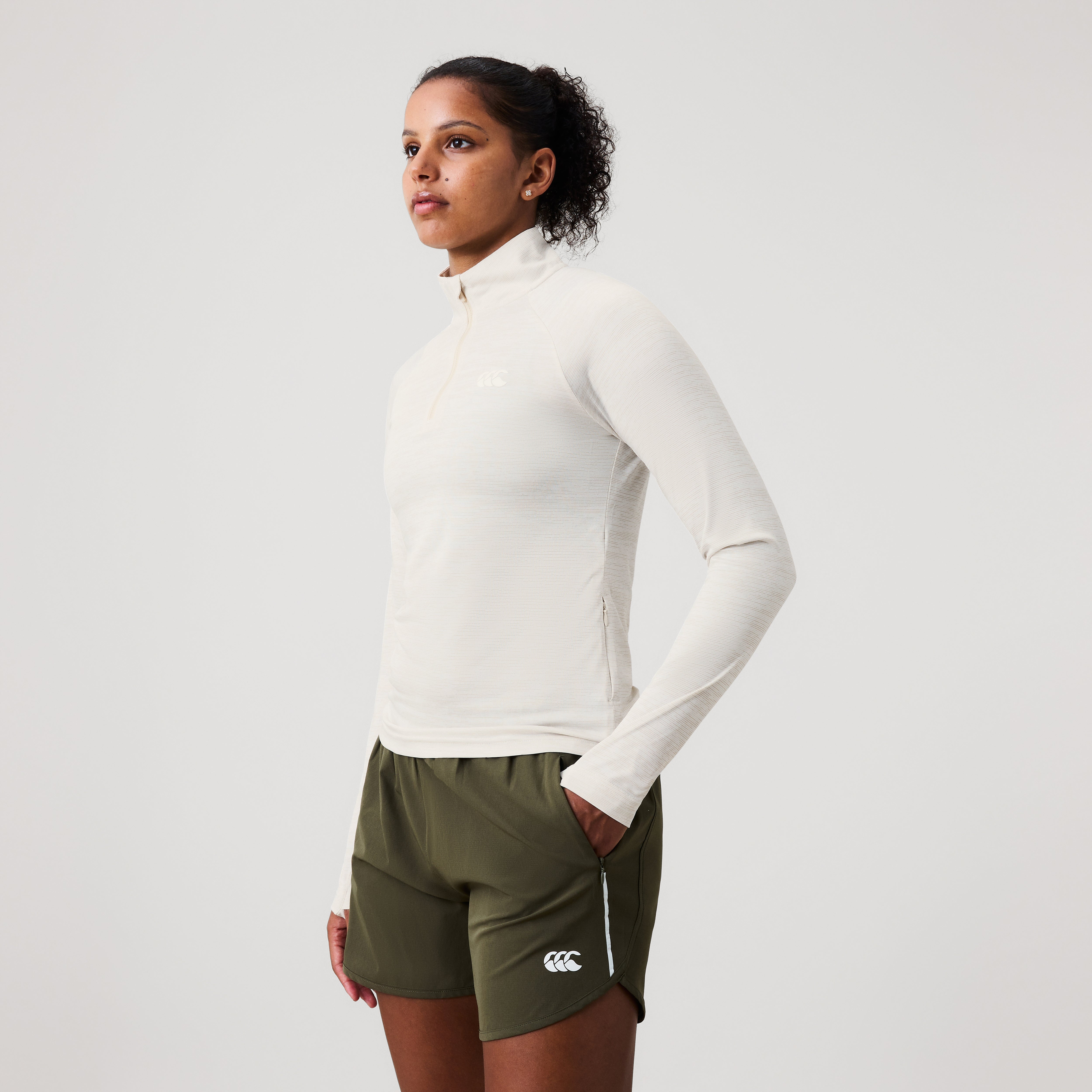 canterbury-tempo-1-4-zip-donna-felpa-rugby-grigia image 4