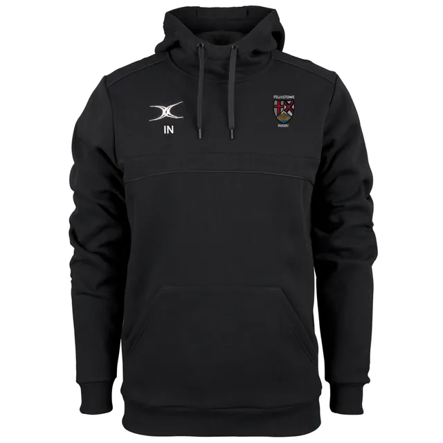 gilbert-rugby-felixstowe-rfc-photon-felpa-con-cappuccio-uomo-senior-nero image 1