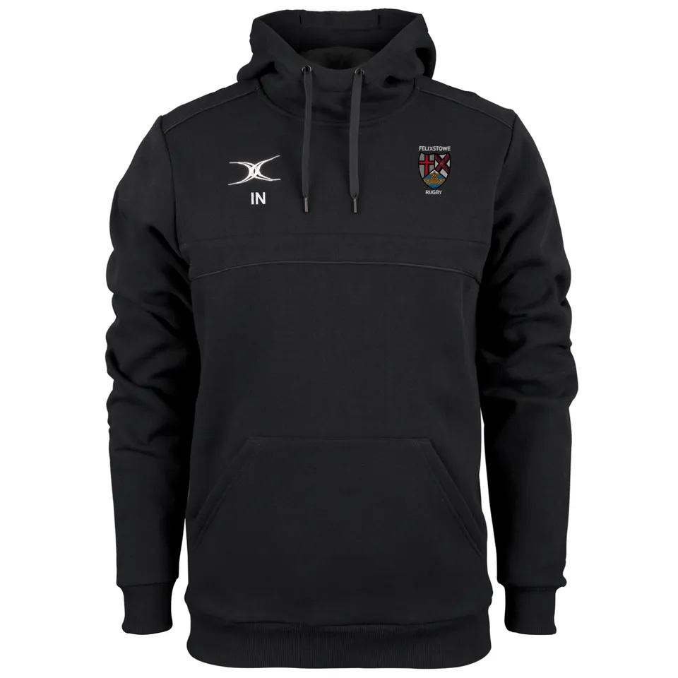 gilbert-rugby-felixstowe-rfc-photon-felpa-con-cappuccio-uomo-senior-nero image 1