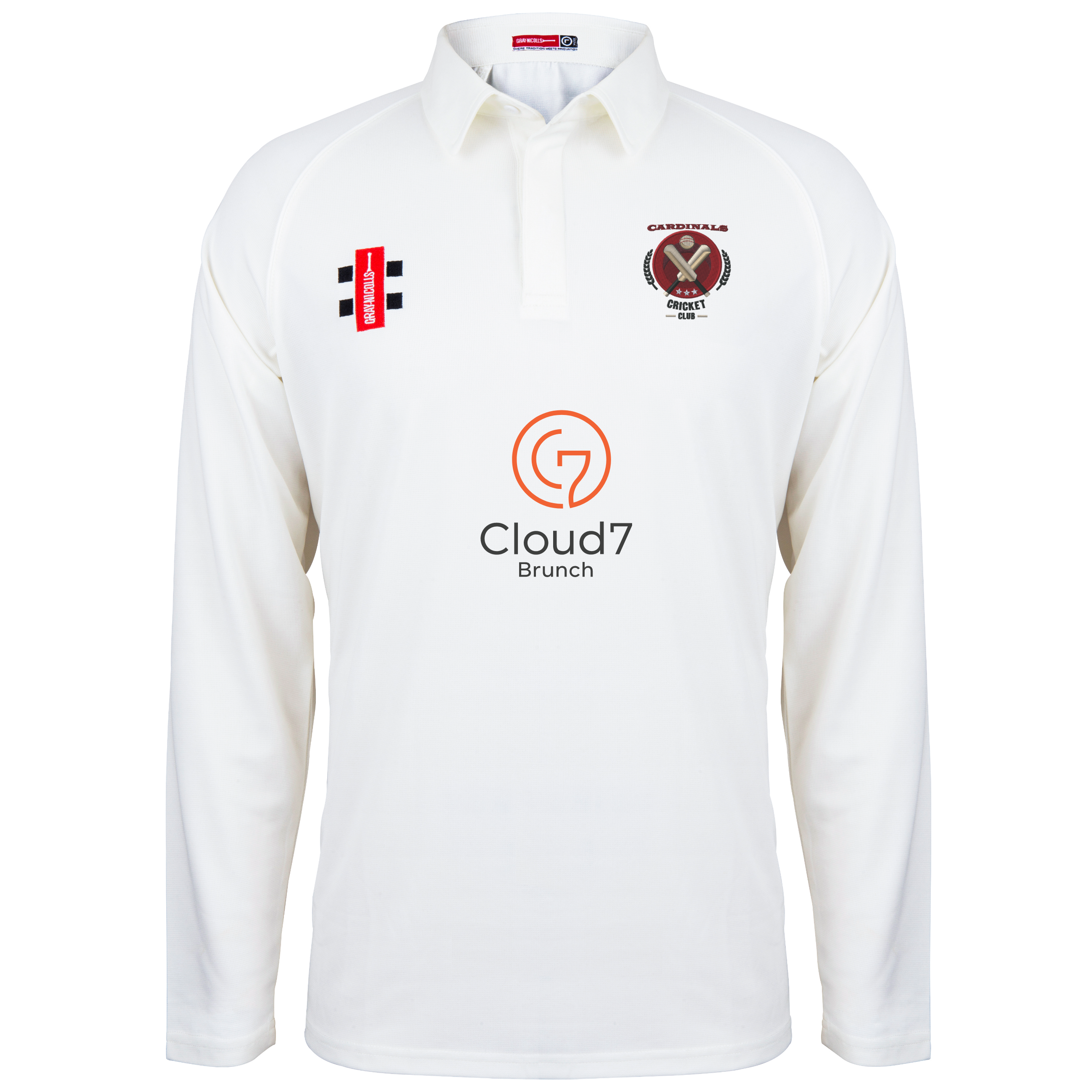 gray-nicolls-crs-cardinals-cc-junior-matrix-v2-maglia-cricket-manica-lunga-avori image 1