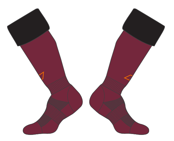 grays-oxford-hawks-hc-g650-calze-hockey-senior-maroon-black image 1