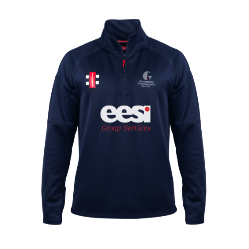 gray-nicolls-gcf-disability-junior-pro-thermo-pile-1-4-zip-navy image 1