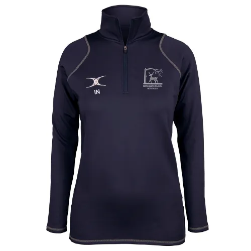 gilbert-rugby-quest-pile-1-4-zip-donna-berkshire-rugby-referees-society-blu-navy image 1