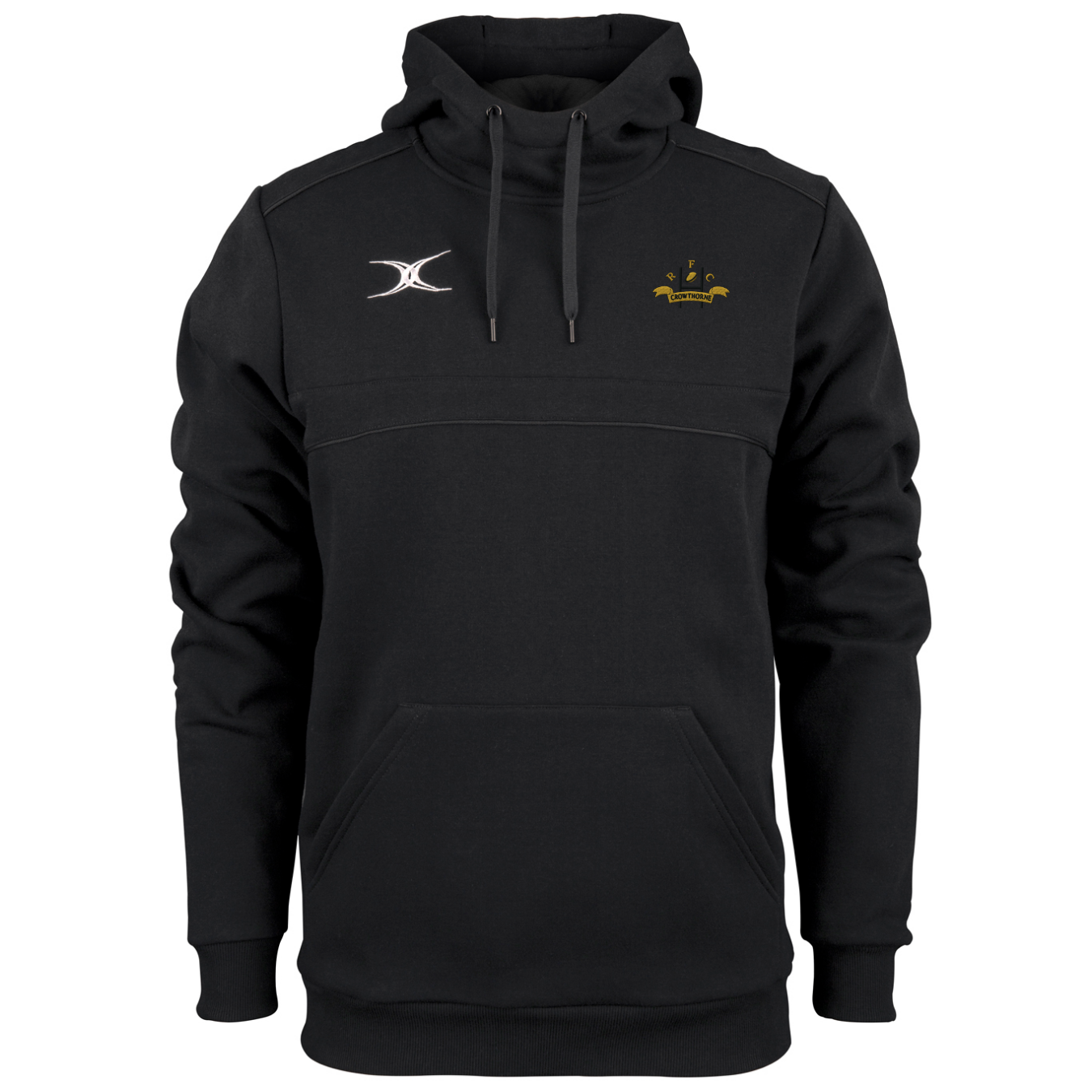 gilbert-rugby-crowthorne-rfc-junior-photon-felpa-con-cappuccio-nera-bambino image 1