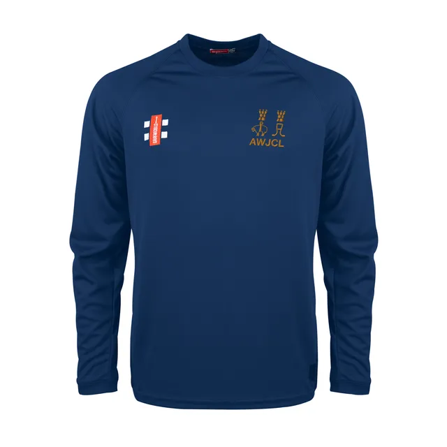gray-nicolls-aire-wharfe-matrix-v2-maglia-manica-lunga-junior-blu-navy image 1