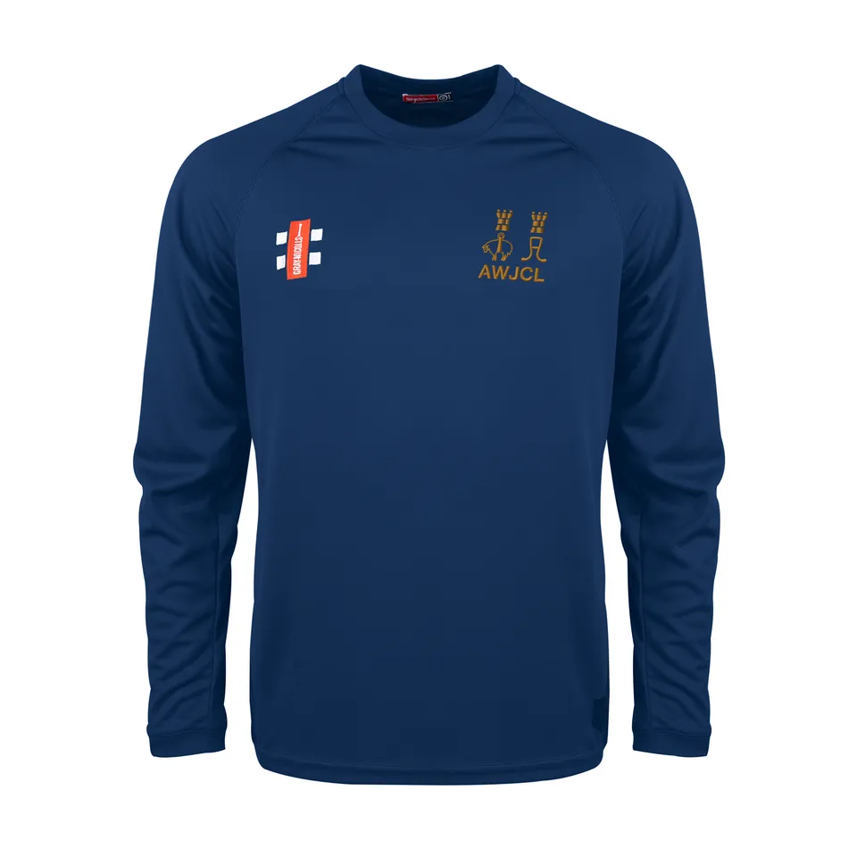 gray-nicolls-aire-wharfe-matrix-v2-maglia-manica-lunga-junior-blu-navy image 1