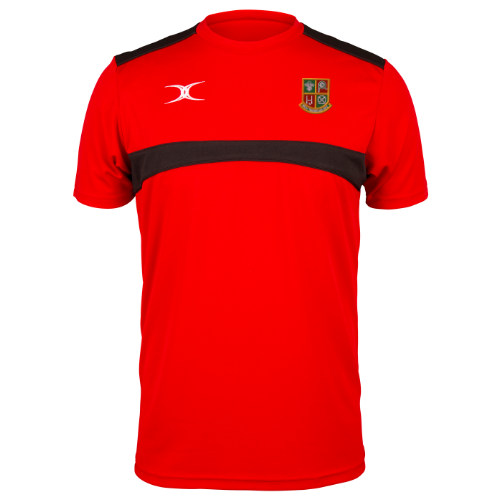 gilbert-rugby-new-tredegar-rfc-photon-t-shirt-uomo-adulto-rosso-nero image 1