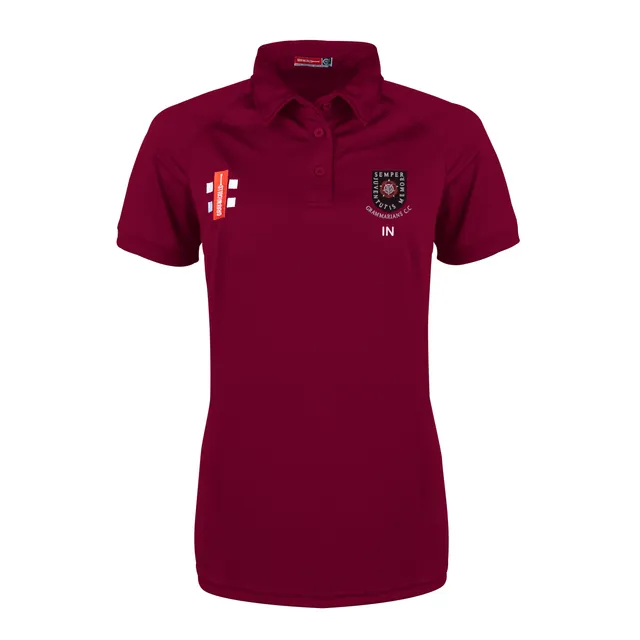 gray-nicolls-wellingborough-matrix-v2-polo-donna-manica-corta-bordeaux image 1