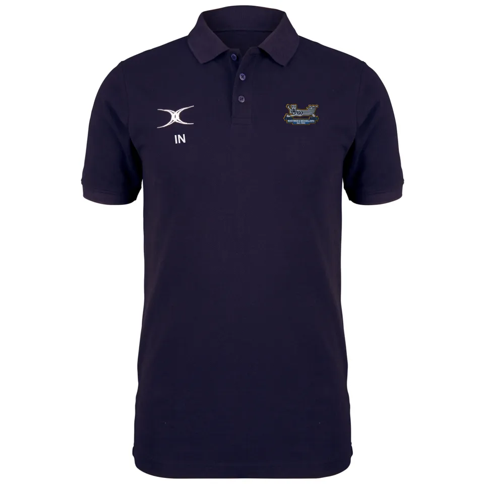 gilbert-rugby-hastings-bexhill-rfc-quest-polo-uomo-blu-navy image 1