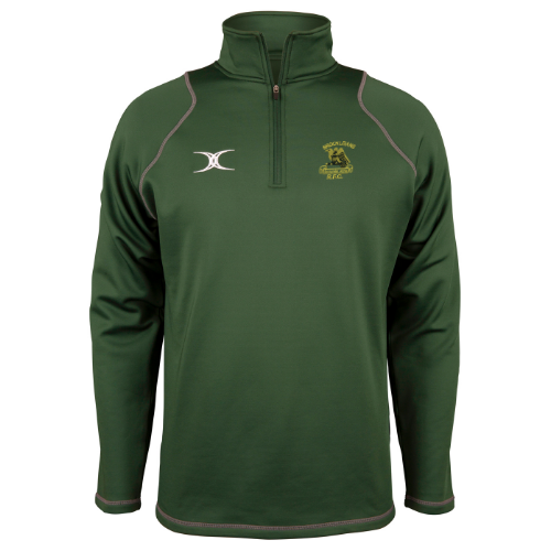gilbert-rugby-brockleians-rfc-pile-uomo-1-4-zip-quest-verde image 1
