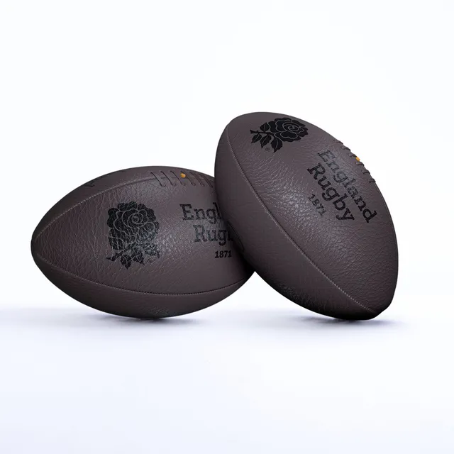 gilbert-rugby-england-vintage-ball-pallone-da-rugby-in-pelle-taglia-5-dark-tan image 1