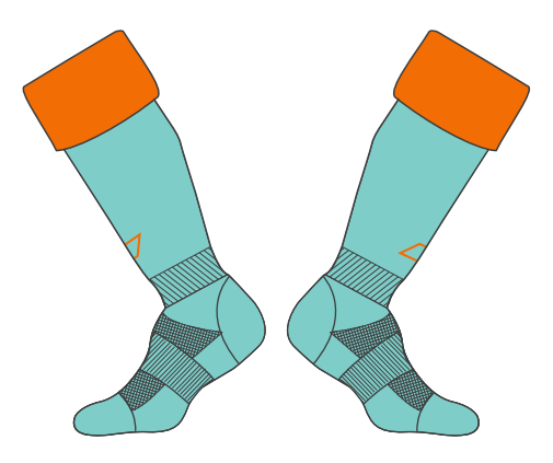 grays-g650-calze-hockey-teal-arancione-rochdale-hc image 1