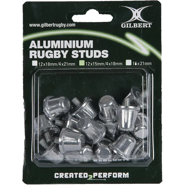 gilbert-rugby-tacchetti-di-sicurezza-in-alluminio-argento-12-pezzi image 1