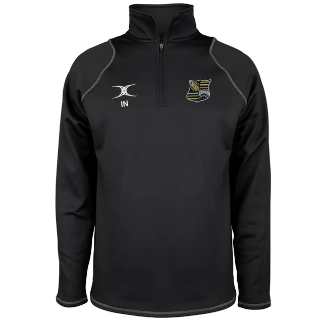 gilbert-rugby-quest-pile-1-4-zip-junior-oadby-wyggestonians-rfc-nero image 1
