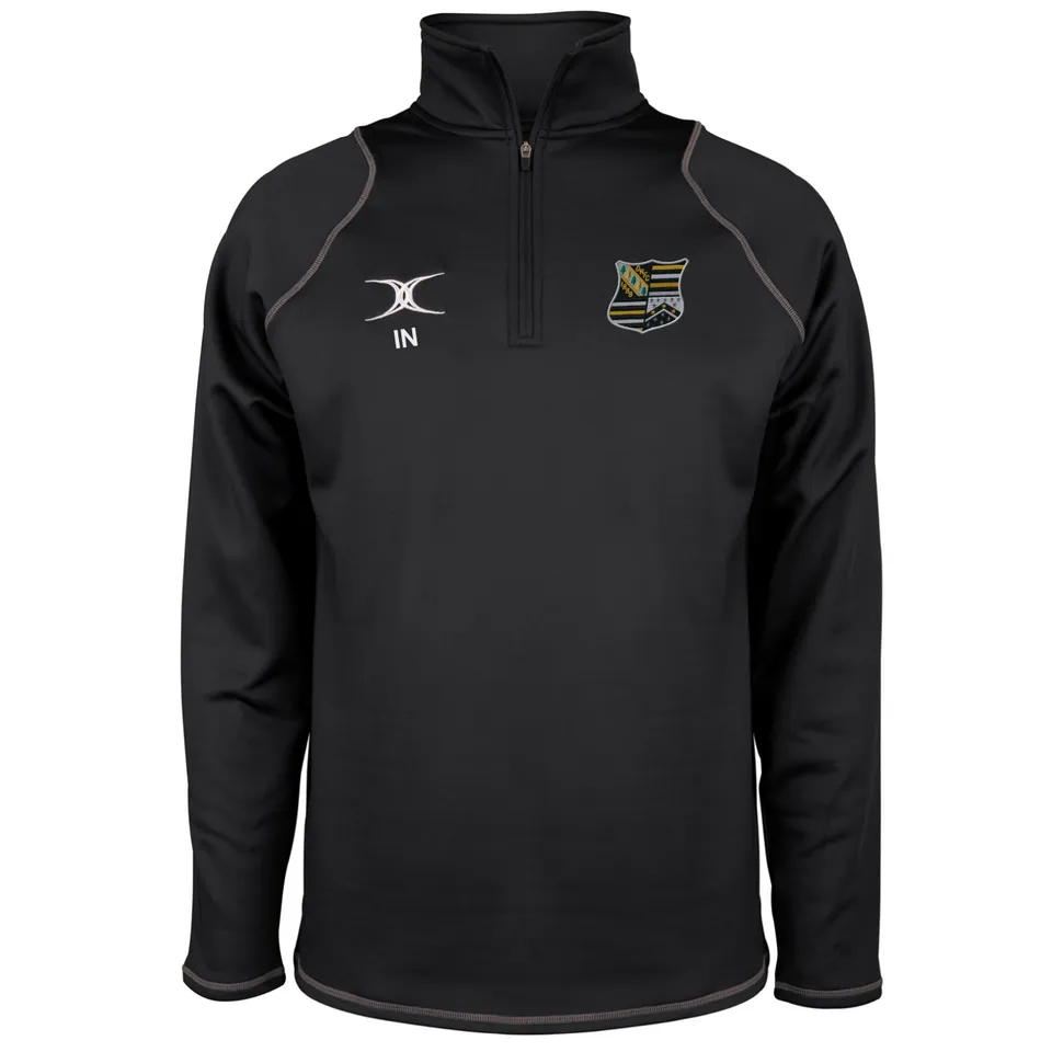 gilbert-rugby-quest-pile-1-4-zip-junior-oadby-wyggestonians-rfc-nero image 1