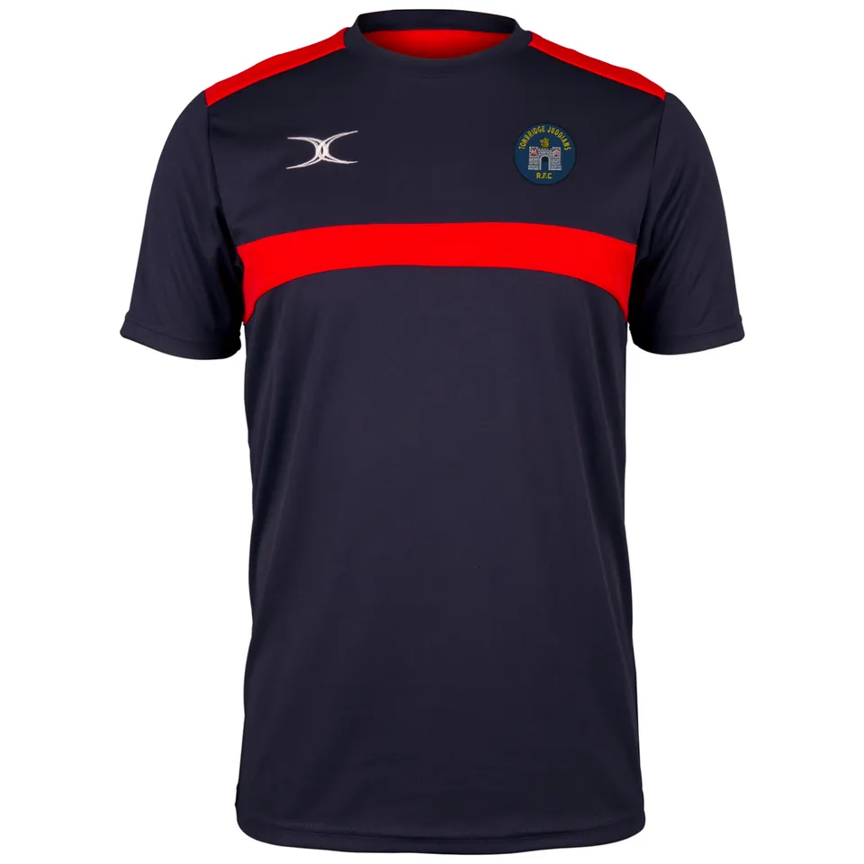 gilbert-rugby-photon-t-shirt-junior-tonbridge-juddians-rfc-blu-navy-rosso image 1