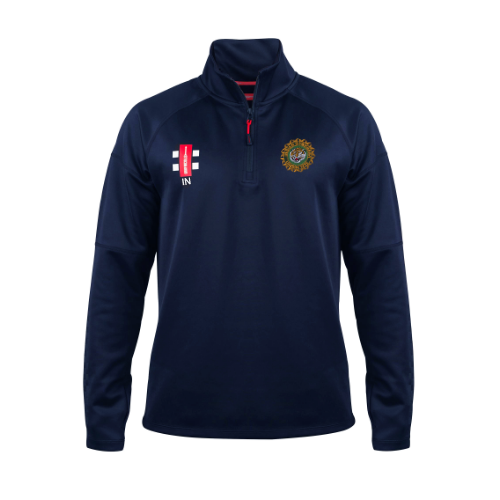 gray-nicolls-indian-gymkhana-cc-senior-pro-thermo-fleece-navy-pile-1-4-zip image 1