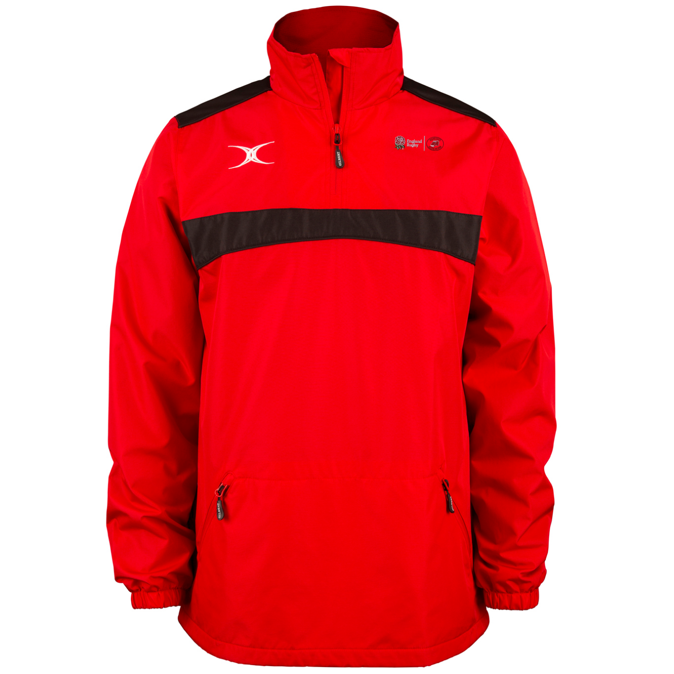gilbert-rugby-england-match-officials-senior-red-black-photon-1-4-zip-jacket image 1