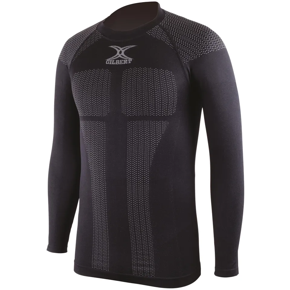 gilbert-rugby-maglia-baselayer-compression-top-nero image 1