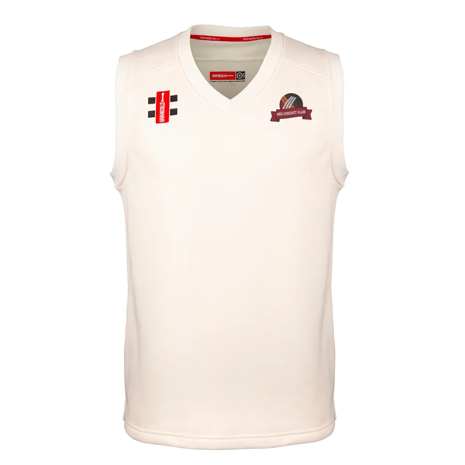 gray-nicolls-neo-cricket-club-slipover-match-pro-performance-bambino-avorio image 1