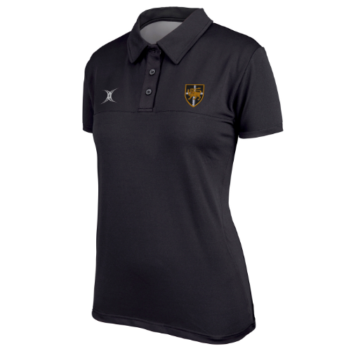 gilbert-rugby-esher-rfc-pro-polo-donna-nera image 1