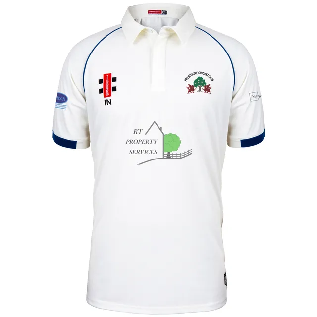 gray-nicolls-presteigne-cc-matrix-v2-s-s-shirt-senior-ivory-navy image 1