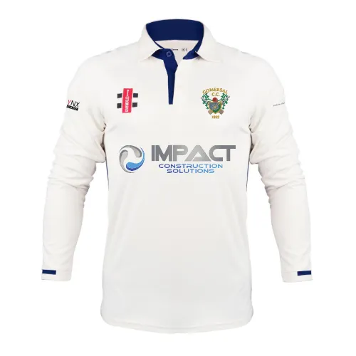gray-nicolls-pro-performance-v3-maglia-manica-lunga-senior-avorio-blu-navy-gomer image 1