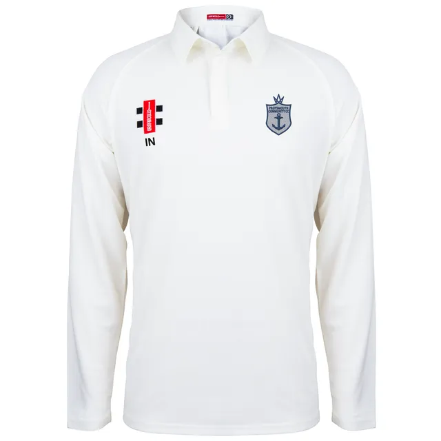 gray-nicolls-portsmouth-community-cc-senior-matrix-v2-maglia-cricket-manica-lung image 1