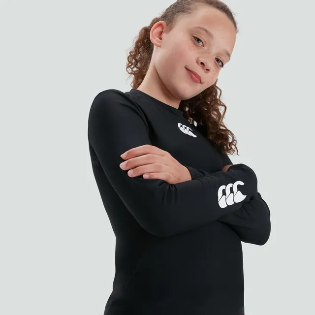 canterbury-thermoreg-top-manica-lunga-junior-baselayer-rugby-nero image 1