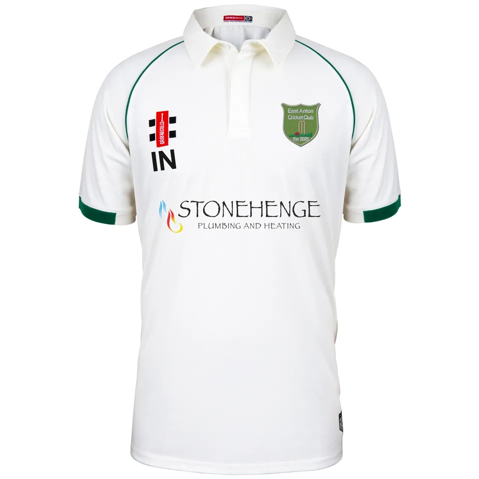 gray-nicolls-matrix-v2-maglia-cricket-s-s-senior-east-anton-cc-avorio-verde image 1