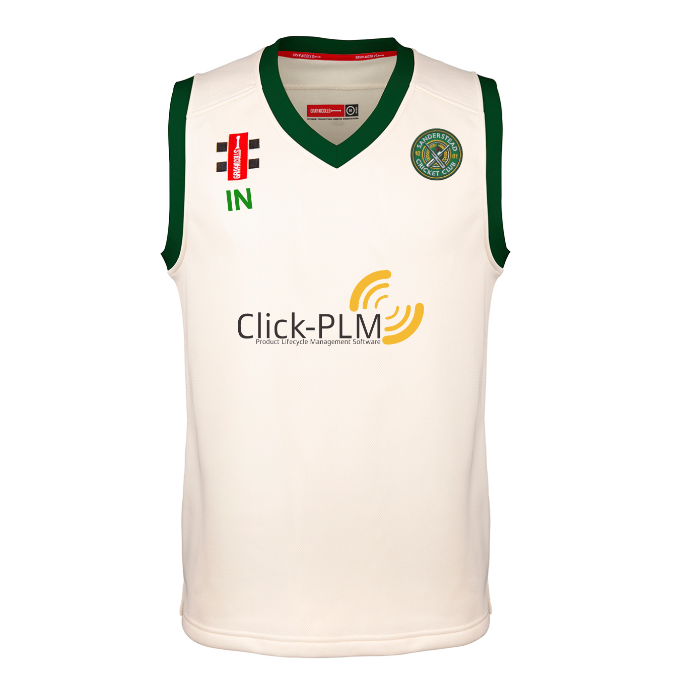gray-nicolls-pro-performance-slipover-match-bambino-sanderstead-cc-avorio-verde image 1
